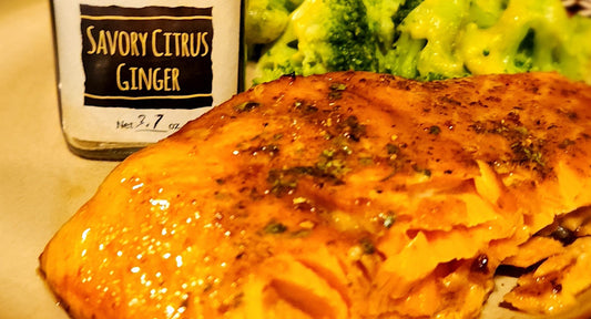 Savory Citrus Ginger Glazed Salmon