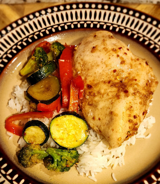 Sweet Heat Fusion Chicken & Veggie Sheet Pan Dinner